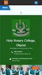 Mobile Screenshot of holyrosarycollege.org